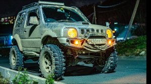 Подготовленный Suzuki Jimny JB23W на бездорожье. Умер двигатель.