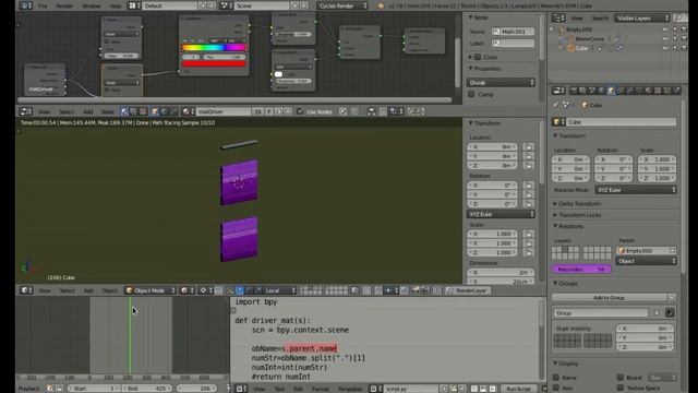 blender - cycles - color loop with one material смотреть онлайн