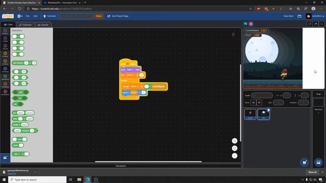 Scratch 3.0 Tutorial: Zombie Shooting Game | Scrolling Background | Part 3 смотреть онлайн