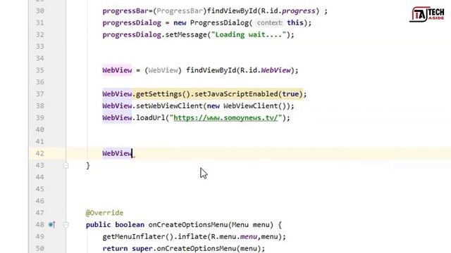 Create ProgressBar |Add ProgressBar webView app Android Studio 3.6|Part 4 - Tech Aside смотреть онлайн