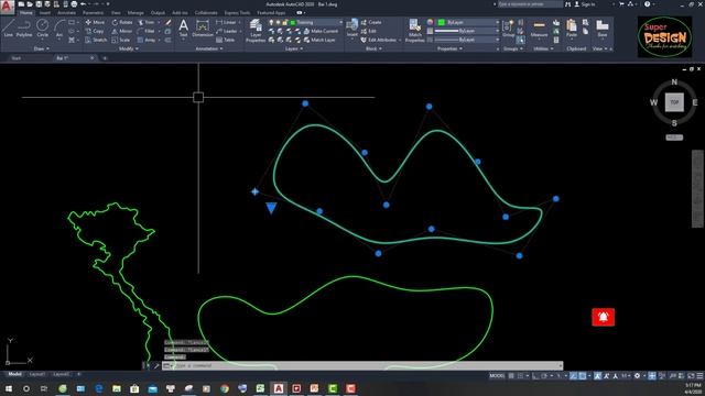 Super Design : Bài 5 - Lệnh spline vẽ đường cong tự do trong autocad - command spl in autocad смотреть онлайн