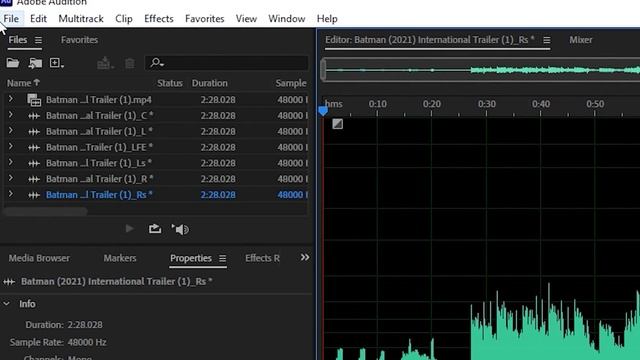 Adobe Audition Tutorial | How To Remove Vocals From 5.1 Audio | Adobe Audition Vocal Removal