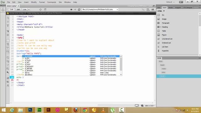 PHP Sreversite tutorial 3 Compare echo to print смотреть онлайн