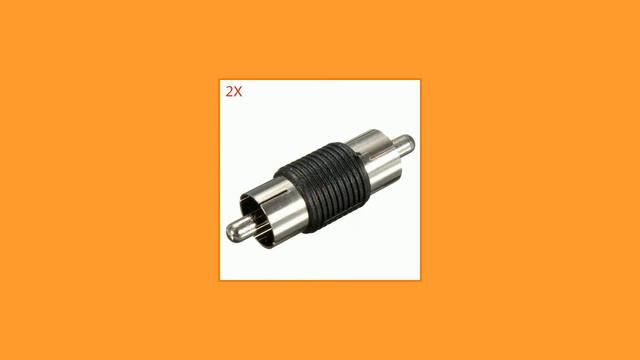 2XMale to Male RCA Phono Coupler AV Audio Adapter Connector Nickel смотреть онлайн