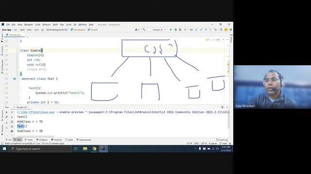 Java Training Session 22 abstract class, interface default method, NO instance variable in interfac смотреть онлайн