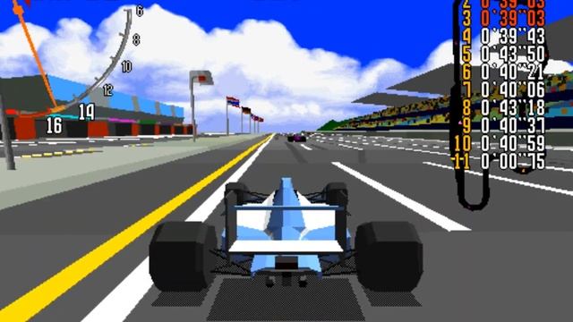 Virtua Racing Arcade (Sega Model 1) - Grandprix Mode - Beginner Course - Skyblue Car - Full Race смотреть онлайн