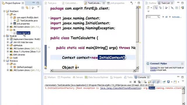 Créer un client java pour accéder à un projet EJB 3 | Tutoriel débutants смотреть онлайн
