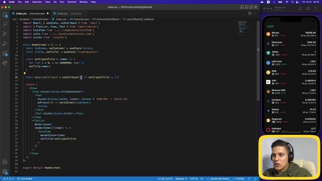 React Native Performance Optimisation (useMemo, useCallback, memo) смотреть онлайн