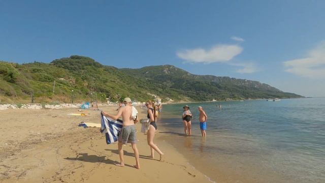 ?? Corfu-Greece, Agios Georgios Beach - Walking Tour 4k