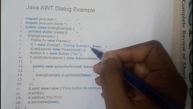 17 java AWT dialog смотреть онлайн