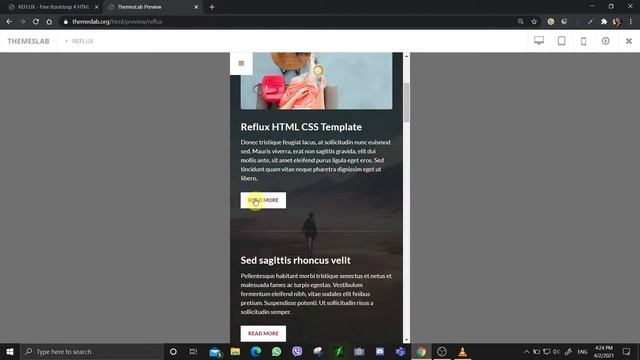 Reflux: Free Bootstrap 4 HTML5 Personal Website Template смотреть онлайн