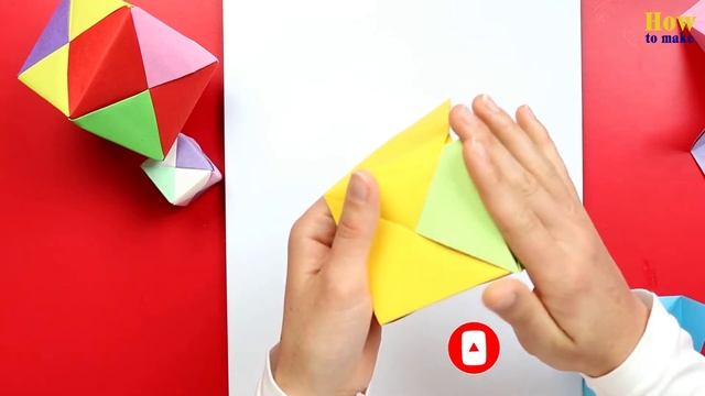 Origami Cube - How to make origami cube | ORIGAMI TUTORIAL смотреть онлайн