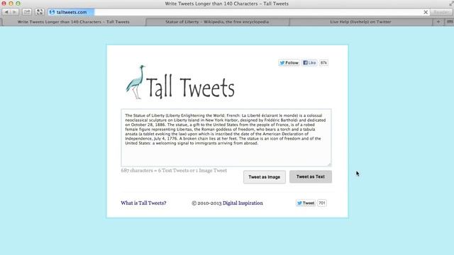 Write Longer Tweets On Twitter - Tall Tweets