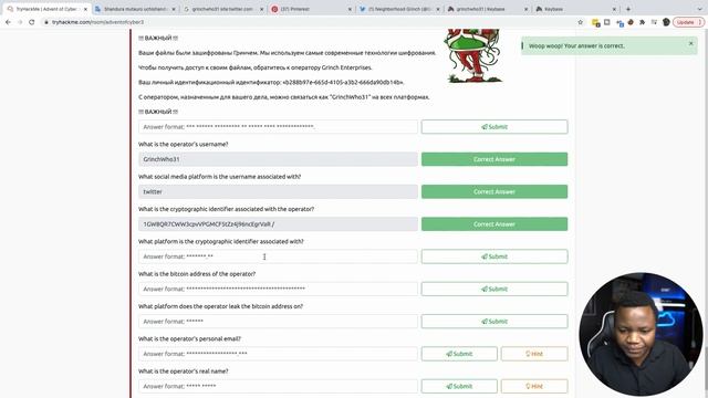 TryHackMe | Advent of Cyber - 2021 DAY 16 |(OSINT) Ransomware Madness смотреть онлайн