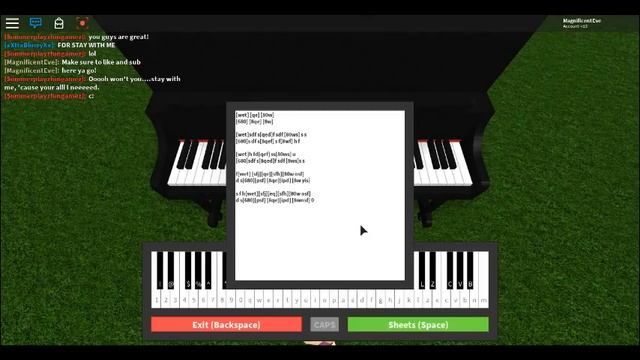 Stay With Me (Roblox Piano Sheets) смотреть онлайн
