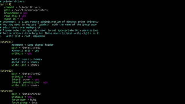 Файловый сервер Samba. Часть пятая: дополнительные опции файлового сервера. смотреть онлайн