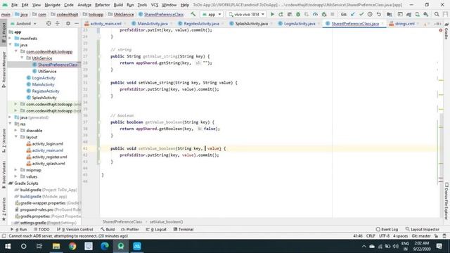 #17. Store User Data in Android SharedPreferences || Create a To-Do Android App Rest API in Hindi смотреть онлайн