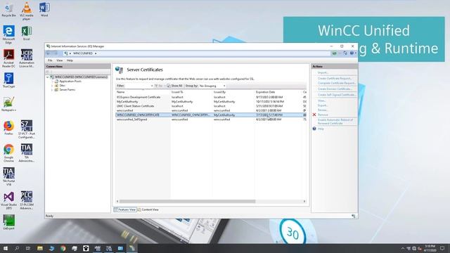 05 - SIMATIC WinCC Unified - Create WebServer Certificate Connect Client смотреть онлайн