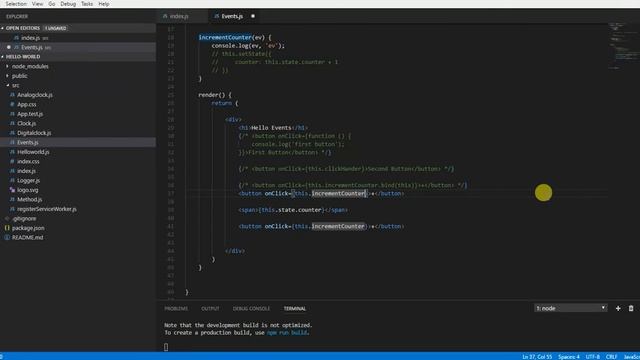 React JS In Urdu ~ Events (Part 5 of 8) смотреть онлайн