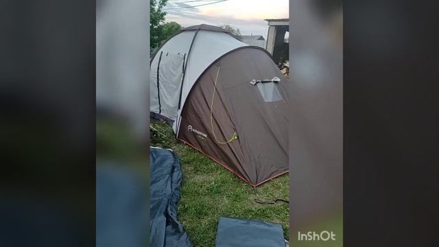Первая пробная установка палатки Outventure twin sky 4. 2023 . Подготовка к поездке на море. смотреть онлайн