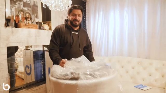 Александр Бердников распаковывает матрас Blue Sleep Hybrid смотреть онлайн