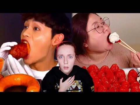 ЖЕСТЬ ЧТО ЭТИ КОРЕЙЦЫ СЕБЕ ПОЗВОЛЯЮТ реакция на корейцев в асмр и мукбанг смотреть онлайн