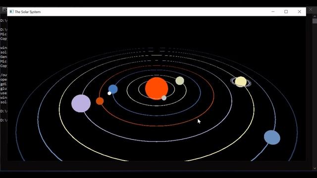 The Solar System Animation | C language | Win32 SDK | GLU Basic Demo смотреть онлайн
