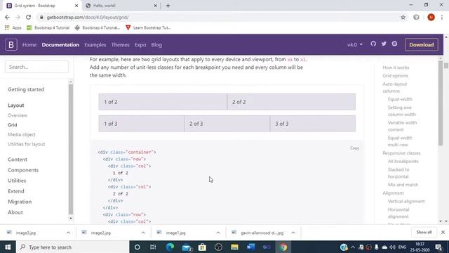 color codes||grid system bootstrap 4 in hindi||Carousel image slider bootstrap 4||col class tutoria смотреть онлайн