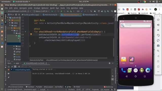 TESTES UNITÁRIOS DE INTERFACE no Android Com a API do ESPRESSO - #Como_Implementar смотреть онлайн