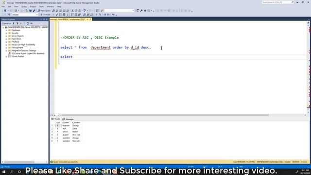 #15 How to use order by ASC and DESC in SQL server with Example.[2021] смотреть онлайн