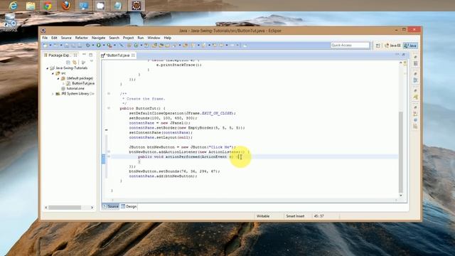Basic Swing (Window Builder Add Button) смотреть онлайн
