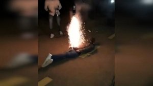 Экстремальный запуск фейерверка