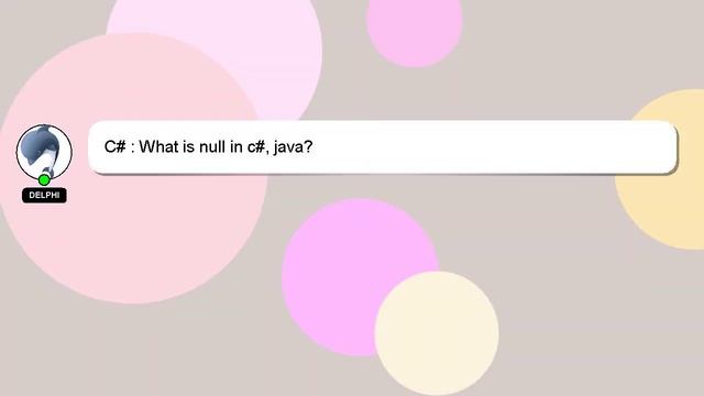 C# : What is null in c#, java? смотреть онлайн