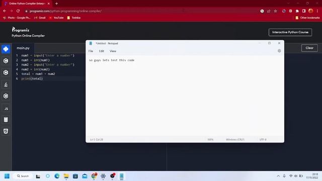 How to Make a calculator in python under 5 minutes! смотреть онлайн