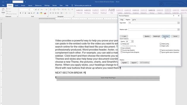 Delete all Section Breaks at Once смотреть онлайн