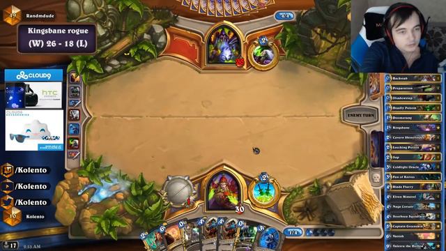 Hearthstone: Top 10 legend with Kingsbane rogue смотреть онлайн