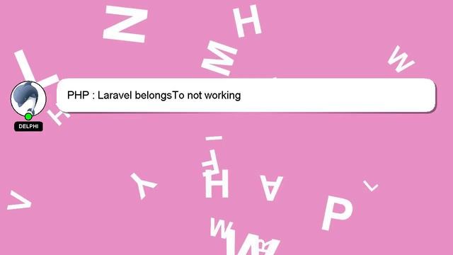 PHP : Laravel belongsTo not working смотреть онлайн