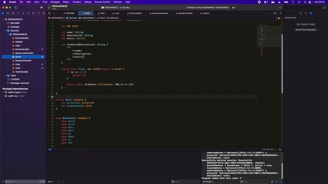 Swift NIO MUD tutorial - EP 06 - Rooms and looking around смотреть онлайн