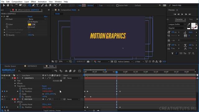 Анимация динамической текстовой типографики в After Effects (Dynamic Text Typography)