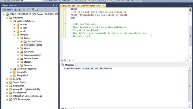 Creating and Dropping Temparory table in SqlServer смотреть онлайн