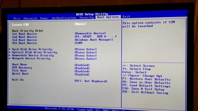 Bios 2.15.1236 загрузка с флэшки смотреть онлайн