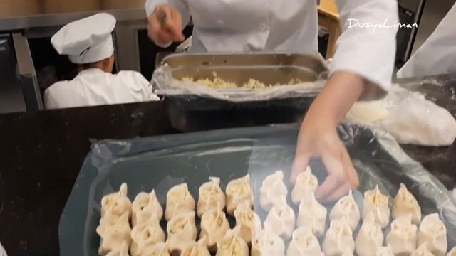 Корейские пельмени, Dumpling, Процесс изготовления дамплингов, food court, фуд-корт, Владивосток смотреть онлайн