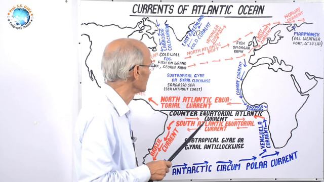 Current of Atlantic Ocean | Lecture- 10 (B) | Prof.- SS Ojha | UPSC , PCS смотреть онлайн