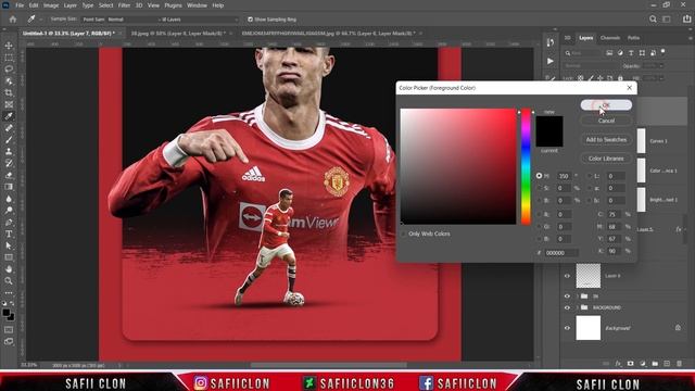 [ Photoshop Tutorial ] I'M THE ONE - Football Poster Design ⚽️ смотреть онлайн