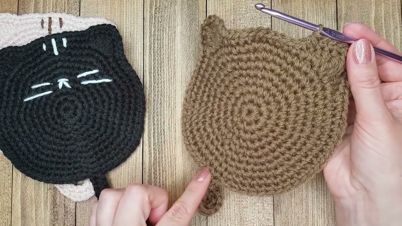 Very Cute Crochet Cat. Crochet Cup Stand. Detailed Tutorial смотреть онлайн