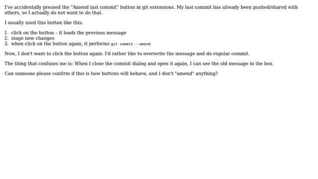 What exactly is the git extensions "Amend last commit" button doing? смотреть онлайн