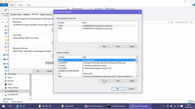 Installing and configuring JDK8 in Windows смотреть онлайн