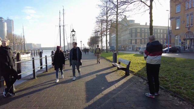 Scheepvaartkwartier, Rotterdam || Winter 2021 || 4K смотреть онлайн