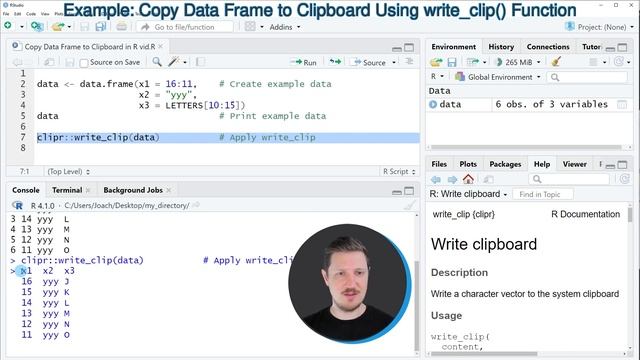 How to Copy Data Frame to Clipboard in R (Example) | Paste to Excel & TXT File | write_clip Functio смотреть онлайн