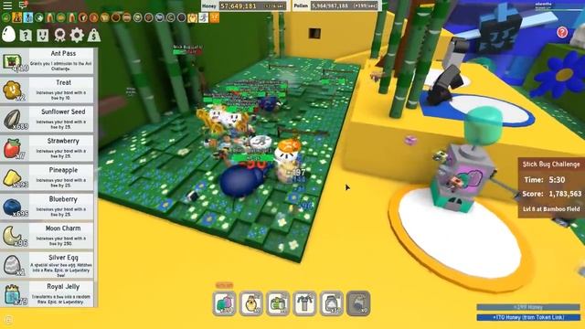 Epic NEW Stick Bug Battle On Test Server In Roblox Bee Swarm Simulator смотреть онлайн